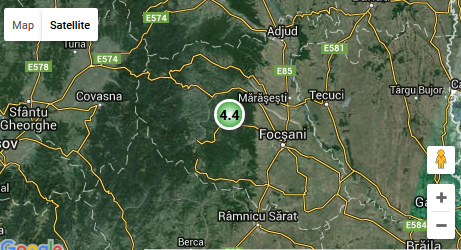 Cutremur cu magnitudinea de 4,4 inregistrat miercuri, la pranz, in zona Vrancea. Seismul a fost simtit si in Bucuresti