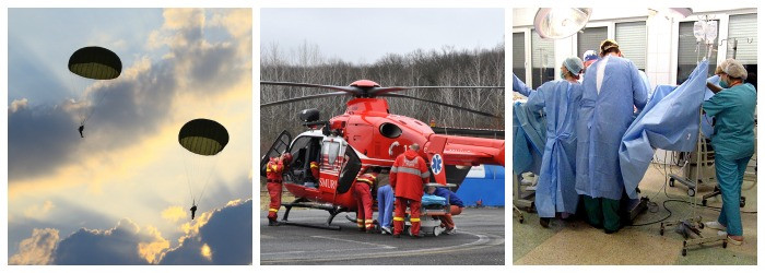 ANIMATIE GRAFICA. Cum s-a produs accidentul de la Clinceni, in care 2 parasutisti au murit. Al treilea barbat este ranit grav