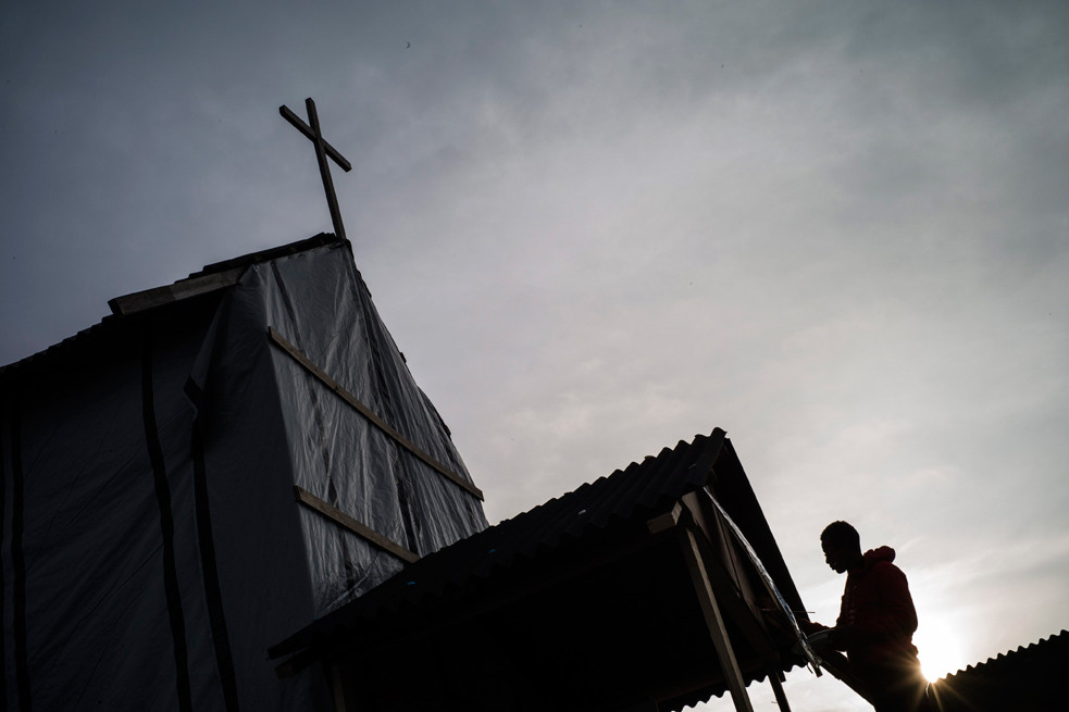 Jungla de langa Calais, biserica etiopiana