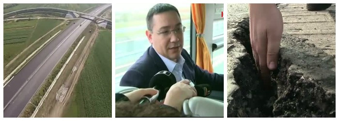 Autoritatile au inaugurat autostrada Sibiu - Orastie, desi ar fi stiut ca se putea prabusi. Ce spunea Ponta in noiembrie 2014