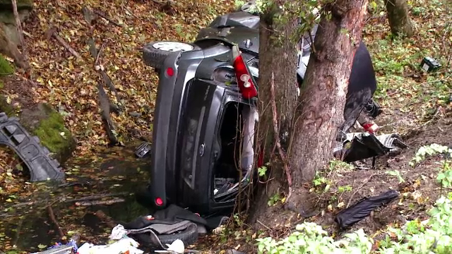 Tragedie in Brasov. Doi oameni au murit, dupa ce s-au prabusit cu masina intr-o rapa