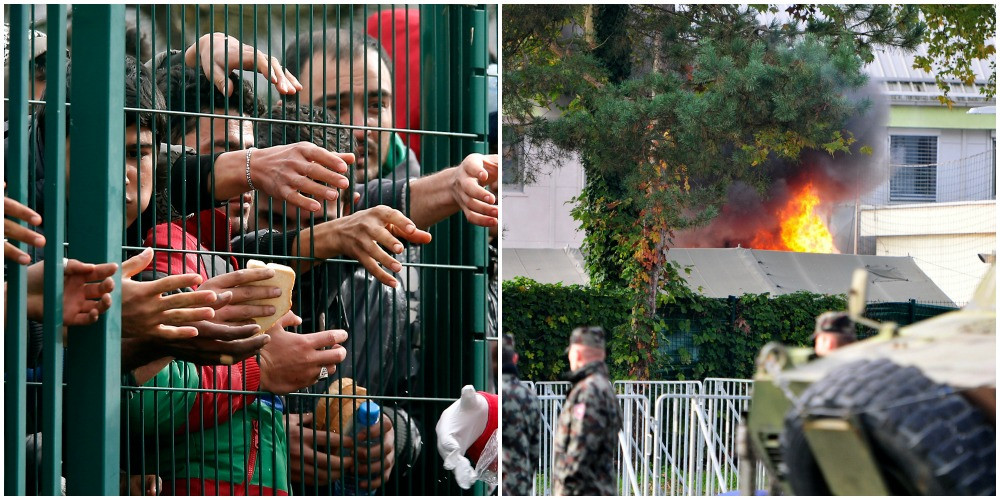 ONU critica Cehia pentru ”conditiile degradante” oferite migrantilor. In Slovenia refugiatii au incendiat o tabara