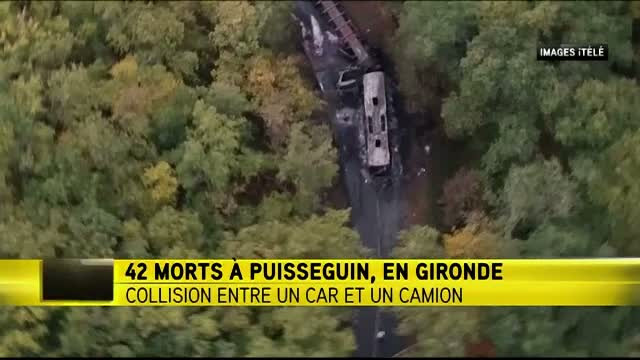 Cel mai grav accident din ultimii 33 de ani in Franta. 43 de persoane au murit, dupa ce un autocar s-a tamponat cu un camion