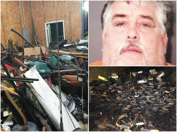 Intre 7 si 10 mii de arme de foc si 500 de drujbe. Arsenalul descoperit in casa unui american i-a uimit pe politisti