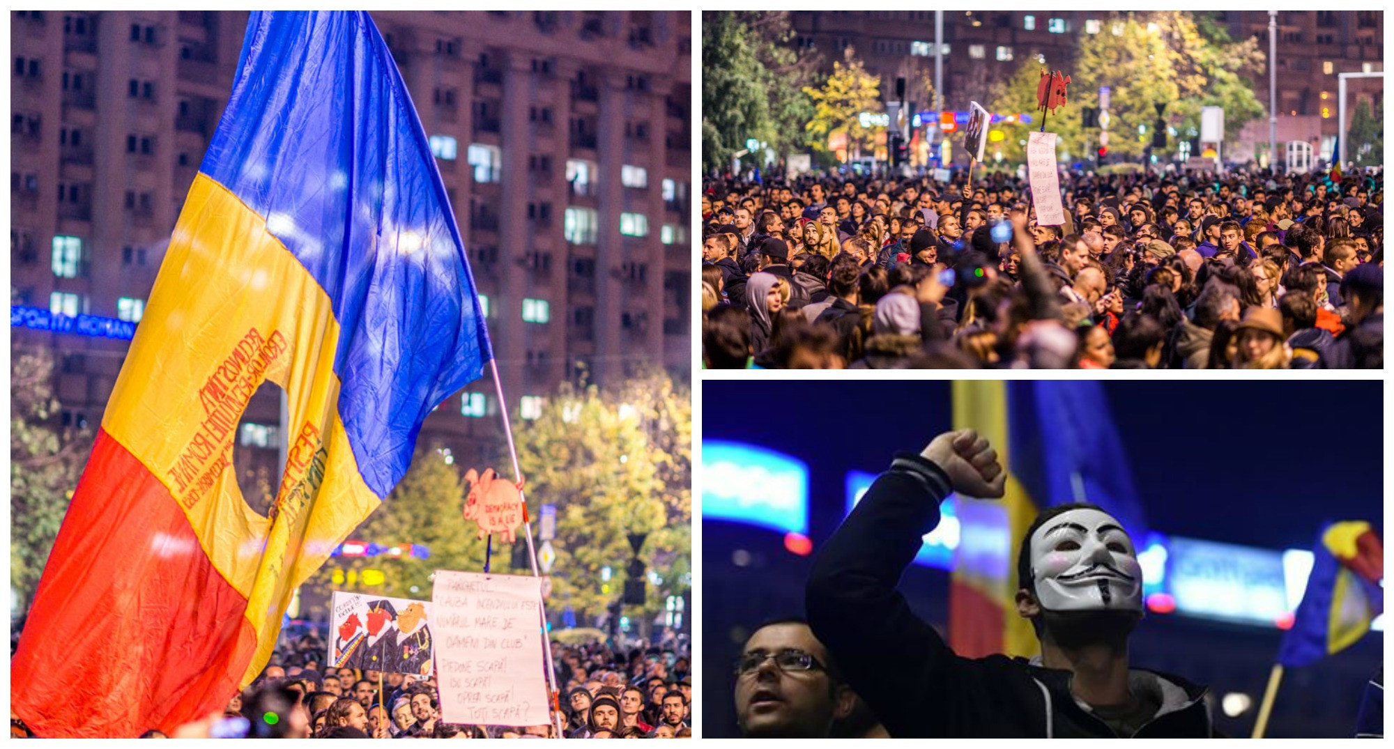 CORUPTIA UCIDE: Peste 35.000 de oameni au ocupat strazile Capitalei. Proteste de amploare au avut loc in toata tara