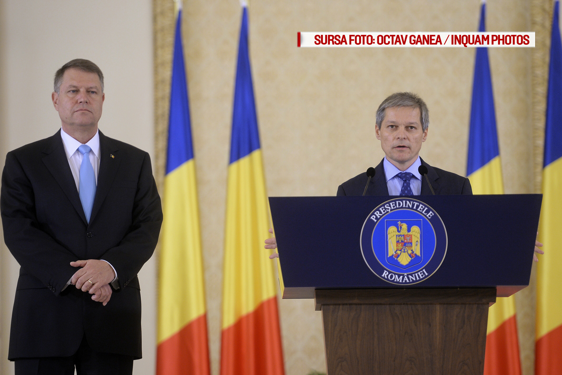 Astazi, Guvernul Ciolos merge in Parlament pentru votul de incredere. Iohannis: "Nu am avut obiectii fata de ministri"