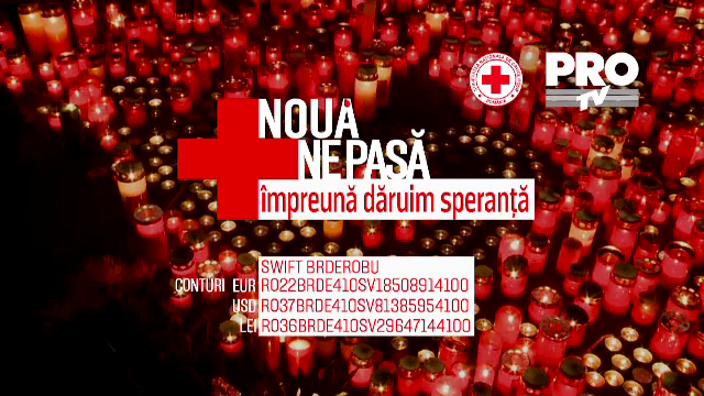 Campania "Noua ne pasa", lansata de ProTV si de Crucea Rosie Romana, a strans peste un milion de euro