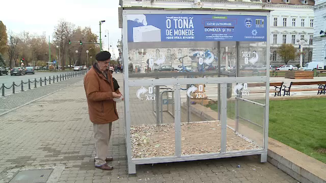 O tona de monede pentru sectia de pediatrie a Spitalului Judetean din Arad. Campania inedita pentru a strange fonduri