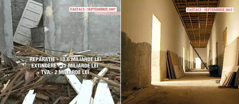 Blestemul scolii din Fastaci, care nu este gata nici dupa 10 ani. Copiii bat cuiele din banci cu pietre, ca sa nu-i intepe