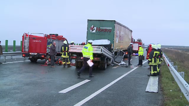 Un sofer bulgar a fost la un pas de tragedie, langa Vama Nadlac. Barbatul ar fi adormit la volan