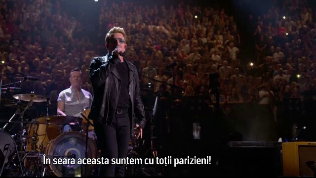 Trupa U2 va lansa o melodie in memoria victimelor atentatelor din Franta. Anuntul facut de Bono la concertul din Paris