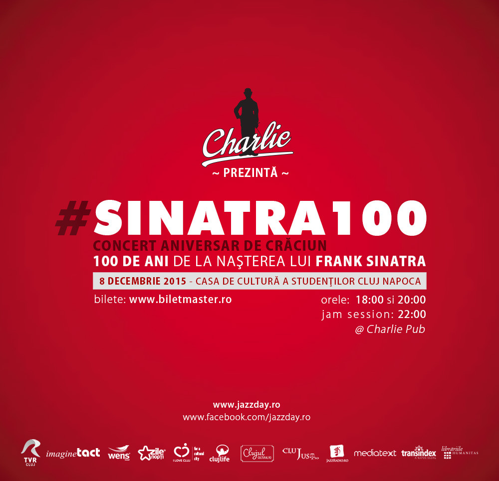 Sinatra omagiat la Cluj prin 2 concerte aniversare de jazz, la 100 de ani de la nasterea sa