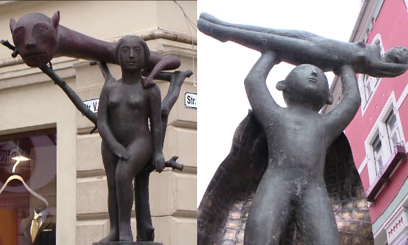 Controverse dupa amplasarea unor statui postmoderniste in centrul istoric al Timisoarei. Reactia localnicilor: "E sinistru"