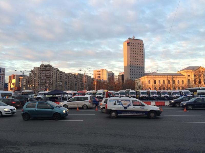 Pe cine a trimis statul la negocierile cu soferii care au paralizat centrul Capitalei: "Ne-a spus ca nu e in puterea lui"