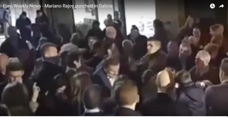 VIDEO Premierul Spaniei, Mariano Rajoy, lovit tare cu pumnul de un tanar in timpul campaniei electorale