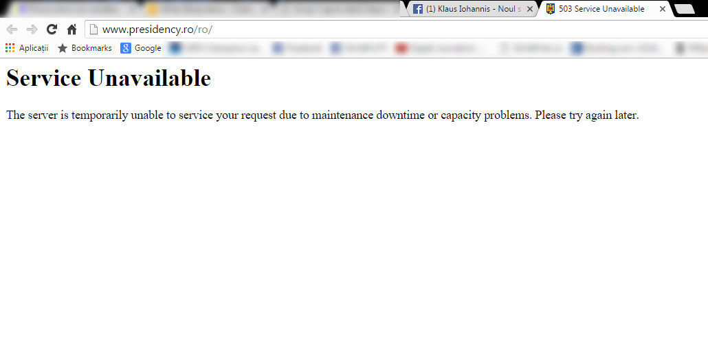 Ghinion! Noul site "functional si deschis" al presedintelui Iohannis a "picat" la cateva minute dupa ce a fost lansat