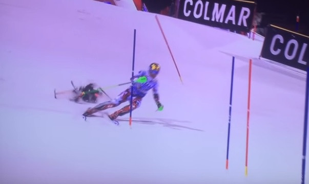 Incident la slalomul special de la Madonna di Campiglio, din Italia. Schiorul Marcel Hirscher, aproape lovit de o drona