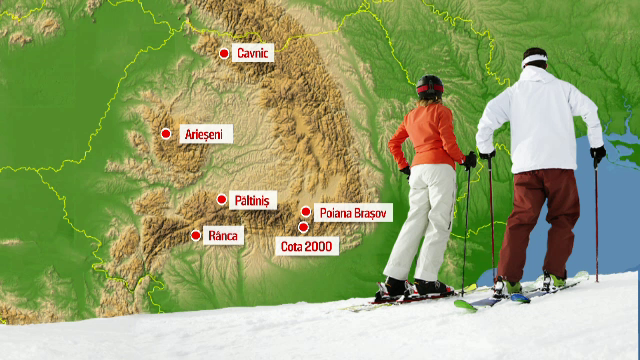 Tunurile de zapada, puse la treaba in statiune in care nu a nins. Partiile din Romania pe care se poate schia de sarbatori