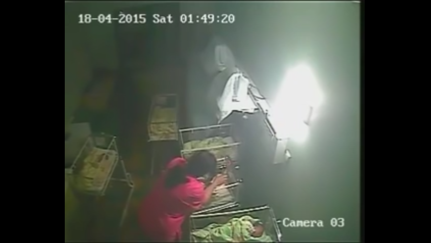 O asistenta din Bulgaria, surprinsa de camerele de supraveghere in timp ce batea un bebelus. Imaginile sunt tulburatoare