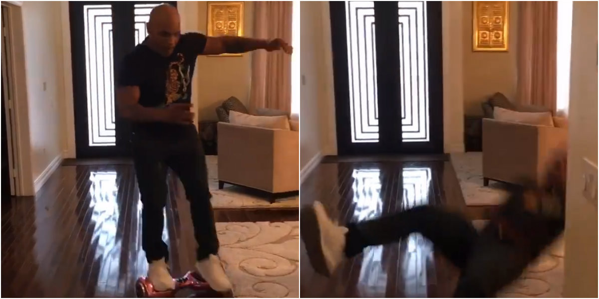 "Sunt prea batran pentru asa ceva" :) Durul Mike Tyson a pierdut lupta cu tehnologia: un hoverboard l-a invins