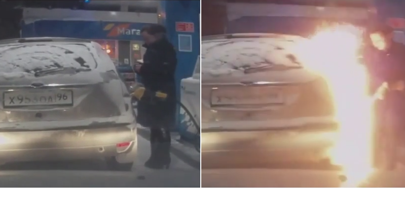 O rusoaica din Siberia si-a aprins o bricheta intr-o benzinarie. Ce a urmat depaseste orice imaginatie