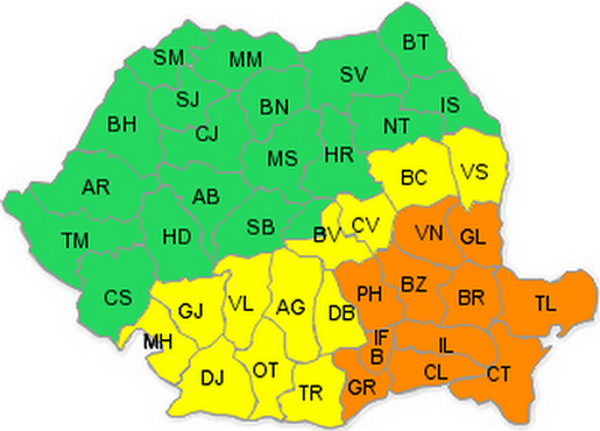 Astazi se anunta vreme insorita in zonele joase, dar la noapte vine gerul. In ce zona se vor inregistra minus 20 de grade