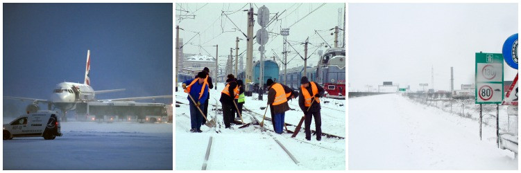 HARTA drumurilor nationale impracticabile din cauza viscolului. Aproape 100 de persoane au ramas blocate in masini