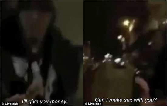 Momentul in care o femeie din Suedia este hartuita sexual de barbati suspectati a fi migranti. VIDEO