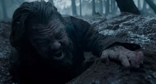 Imaginea superba cu Leonardo DiCaprio din timpul filmarilor la The Revenant! Cum a fost pregatit 5 ore pentru lupta cu ursul