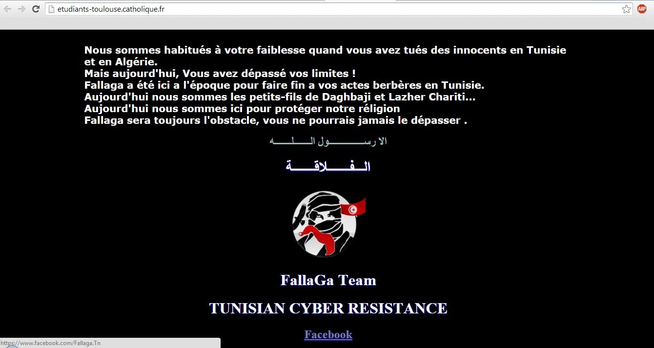 site atacat de Fallaga Team