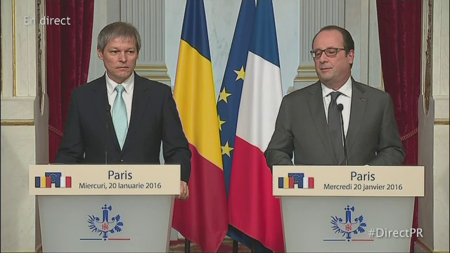 Presedintele Hollande va veni in Romania, in septembrie. Anuntul facut de Dacian Ciolos, dupa intalnirea cu premierul francez
