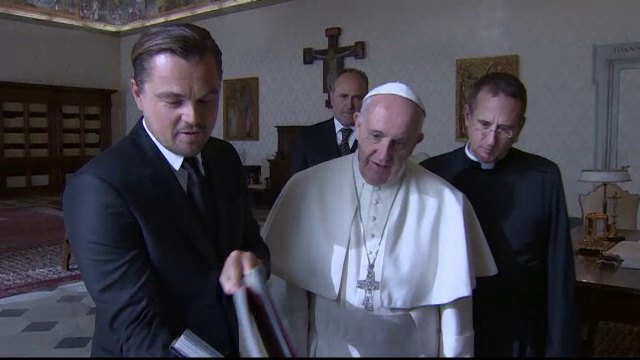 Vizita surpriza la Vatican. Papa Francisc a vorbit cu Leonardo DiCaprio despre incalzirea globala