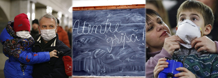 Romania ia primele masuri pentru a opri epidemia de gripa A/H1N1 la granite. In Ucraina mor zilnic 10 oameni