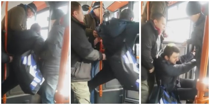 "Stai, ba, ca i-am rupt ceasul". Abuzul crunt la care este supus un tanar de catre controlorii RATB: VIDEO