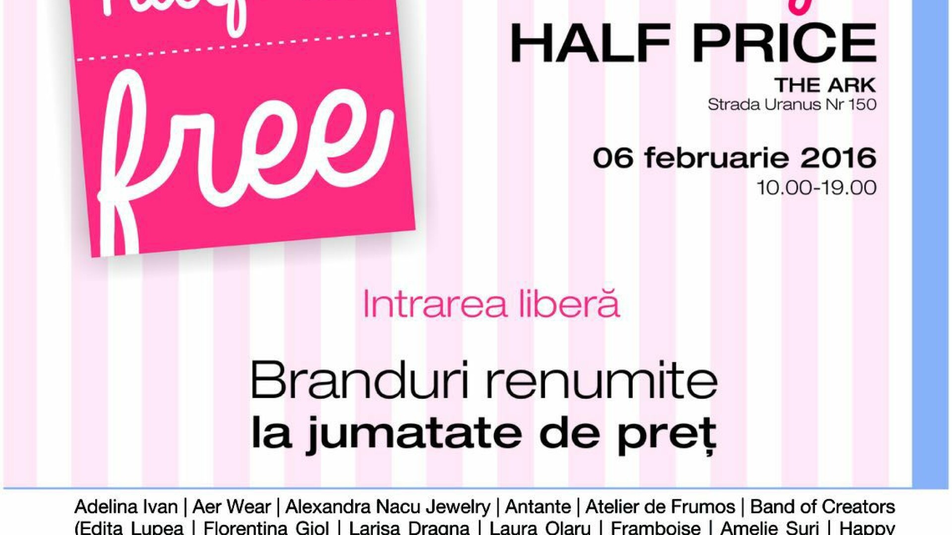 "Half is Free", sambata, 6 februarie, la The Ark. Insarcinata in luna a saptea, Sore isi prezinta rochiile din colectie