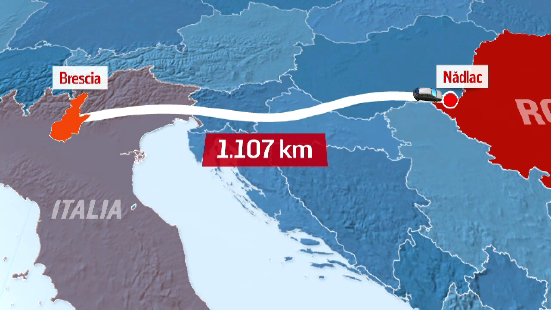 Caz misterios la Arad. Impuscat in mandibula si genunchi, un tanar sustine ca a parcurs cu masina peste o mie de kilometri