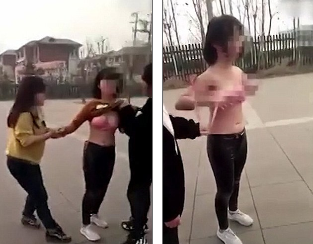 Adolescenta batuta si dezbracata in mijlocul strazii de trei fete. Politia a intervenit dupa ce filmarea s-a viralizat. VIDEO