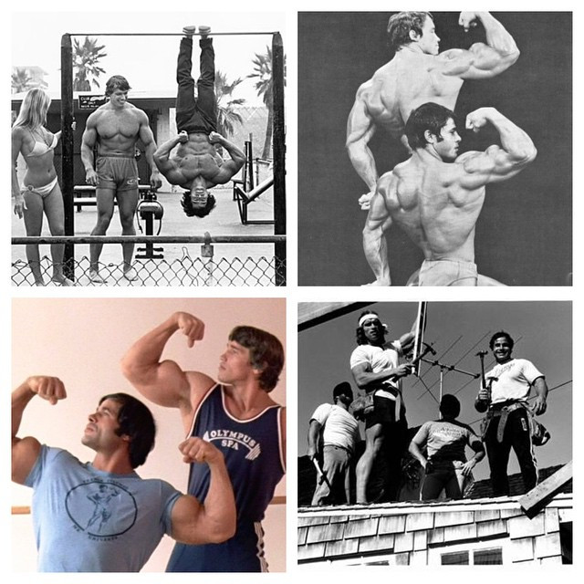 50 de ani distanta, pasiunea ramane. Cum arata Arnold Schwarzenegger si Franco Columbu la un antrenament "de fiare"
