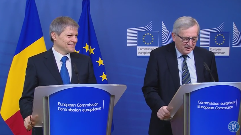 Presedintele CE, Jean Claude Juncker, convins ca MCV pentru Romania se incheie in mandatul sau. Ciolos: "Sper sa nu asteptam"