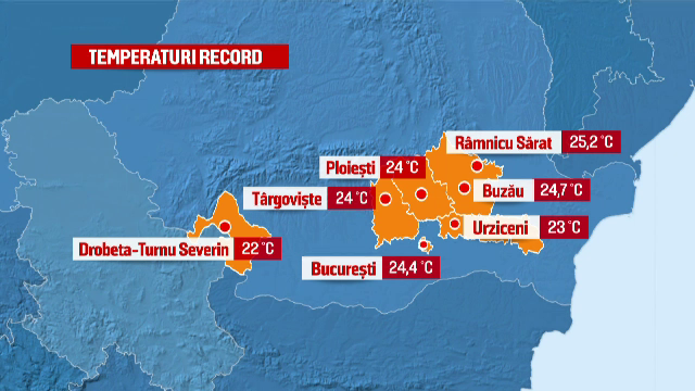 Cea mai calda zi de februarie din ultimii 55 de ani. Orasul in care temperatura e cu 17 grade Celsius peste valorile normale