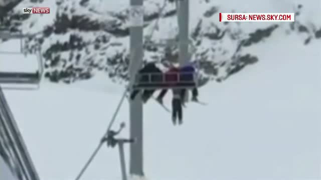 Copil de 11 ani, la un pas de moarte dupa ce a alunecat din telescaun si a ramas agatat in aer timp de 10 minute