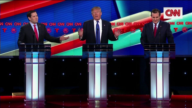 Dezbaterea dintre candidatii republicani, transformata intr-o cearta ca la usa cortului. Trump: "Minte si cand doarme!"
