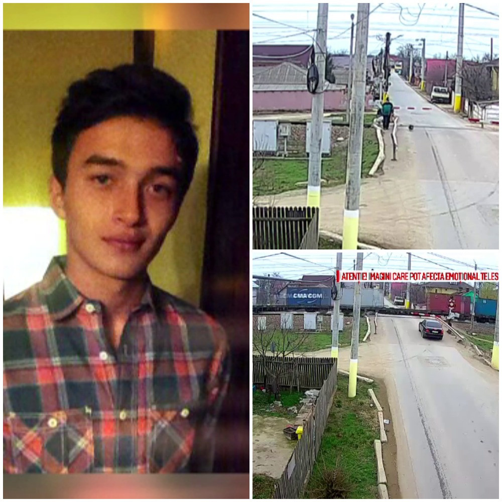 Elevul olimpic din Constanta ucis de tren purta casti in timpul impactului. Imaginile surprinse de camere inainte de accident