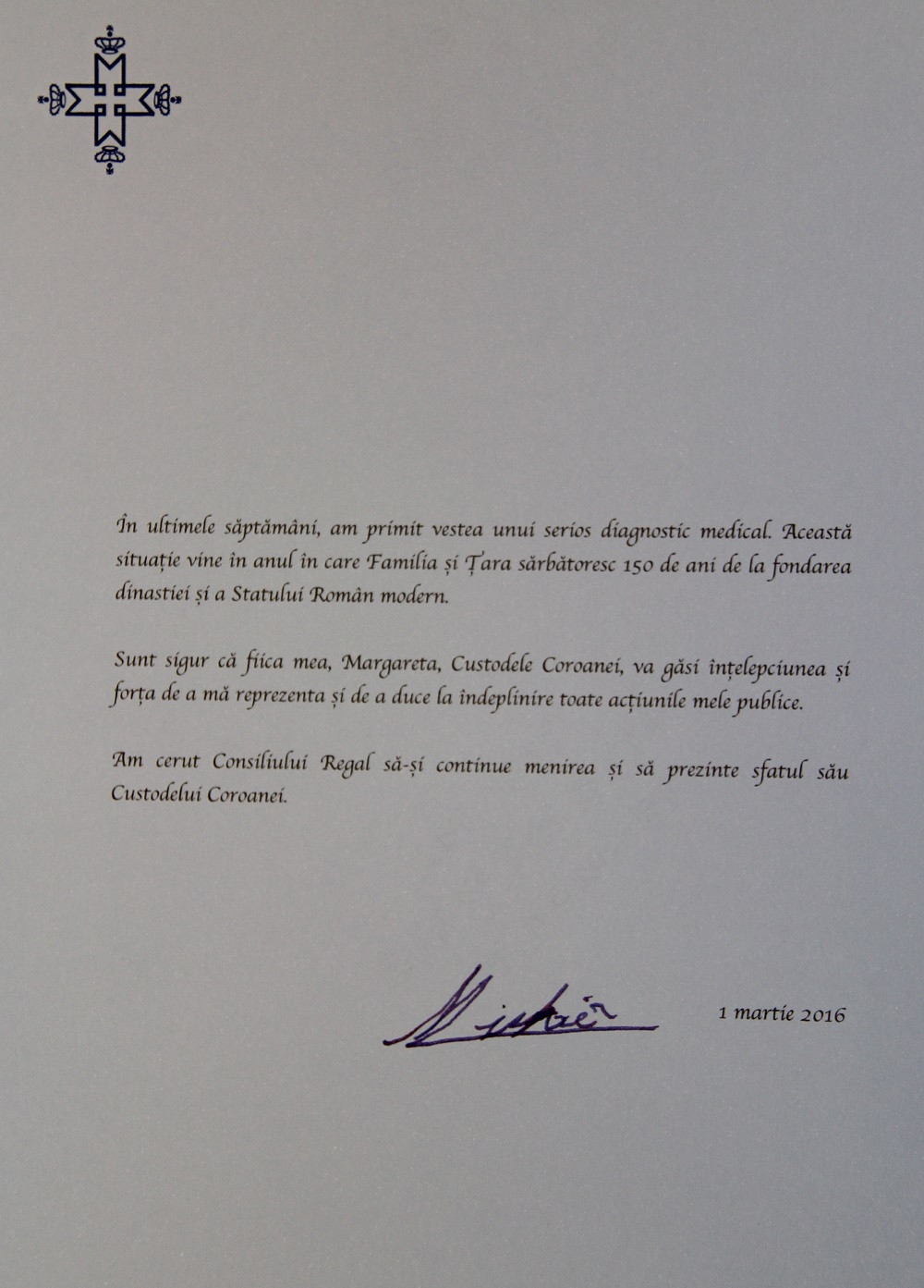 mesajul Regelui Mihai I