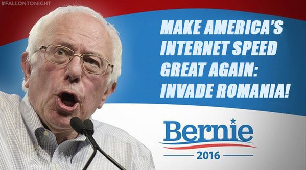 Bernie Sanders si internetul din Romania