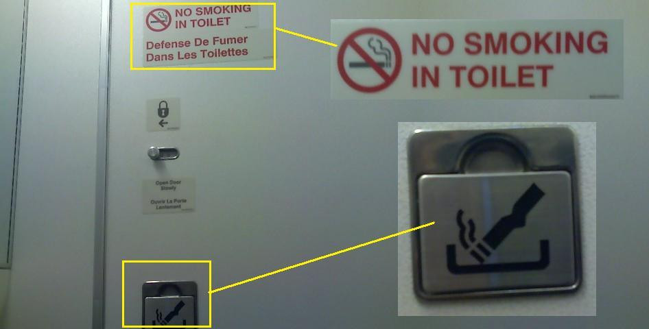 Curiozitati: De ce exista scrumiere in toaletele avioanelor, daca fumatul este interzis? :) Raspunsul dat de un specialist