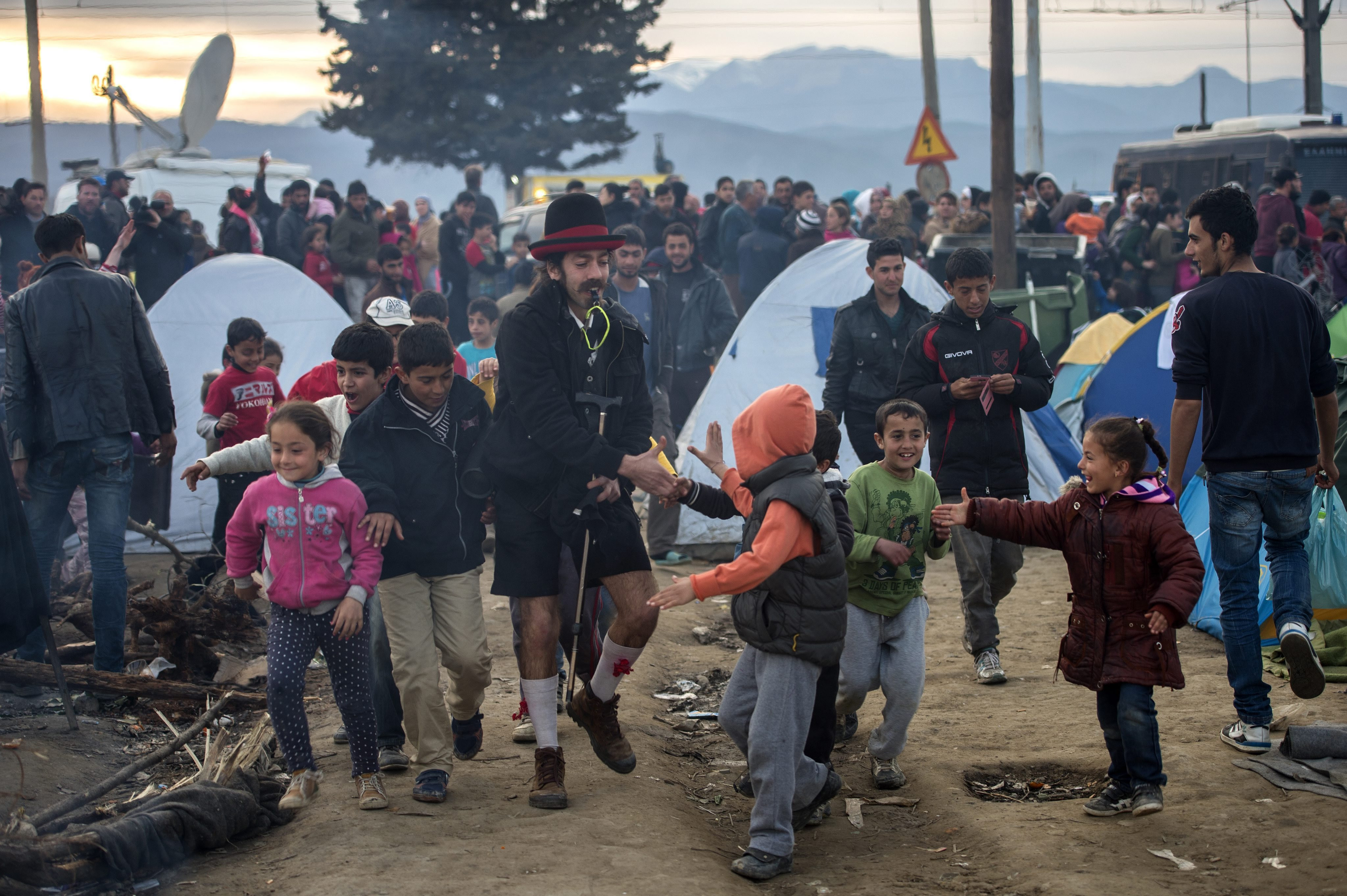 refugiati, granita macedoania - grecia - 2