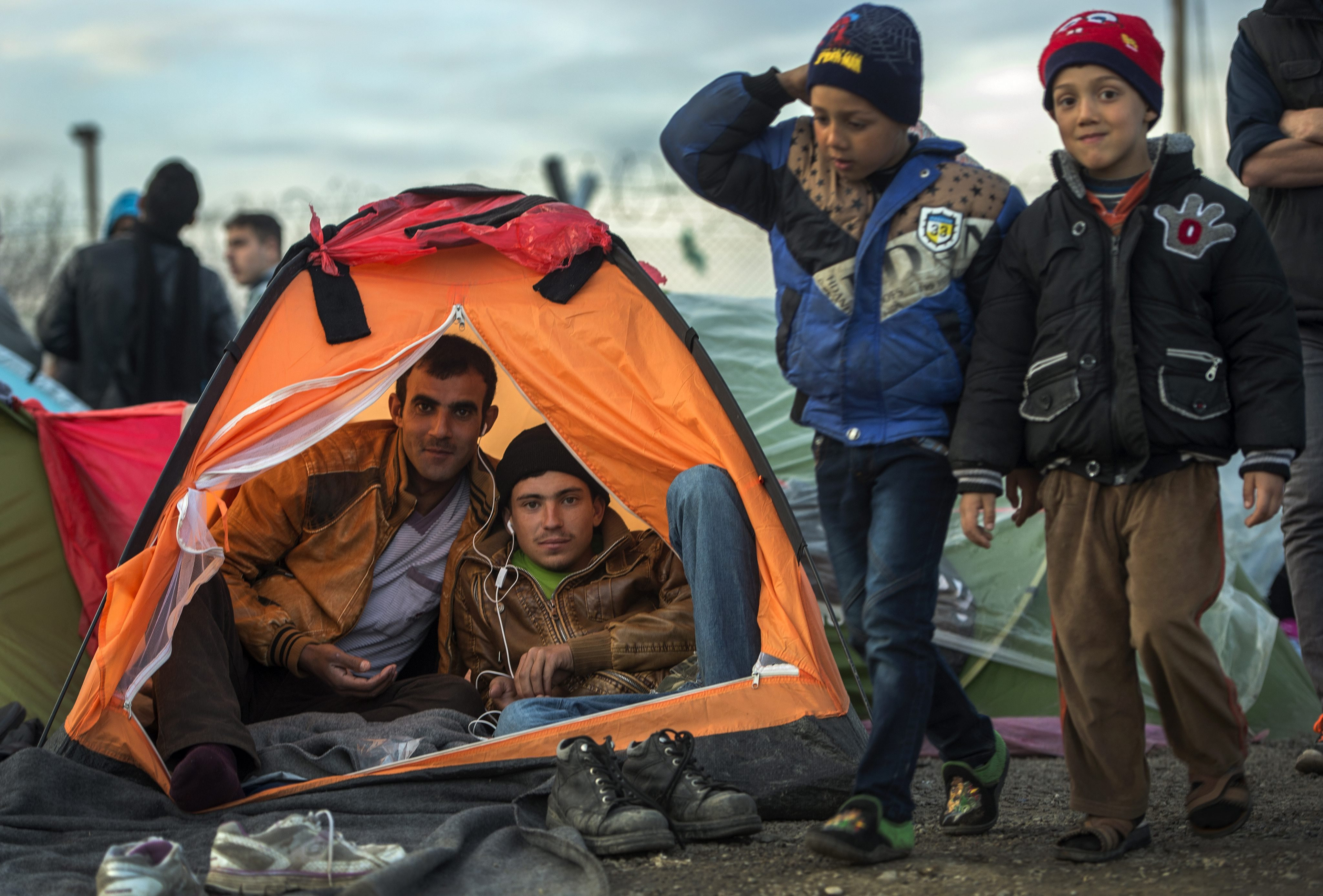 refugiati, granita macedoania - grecia - 3