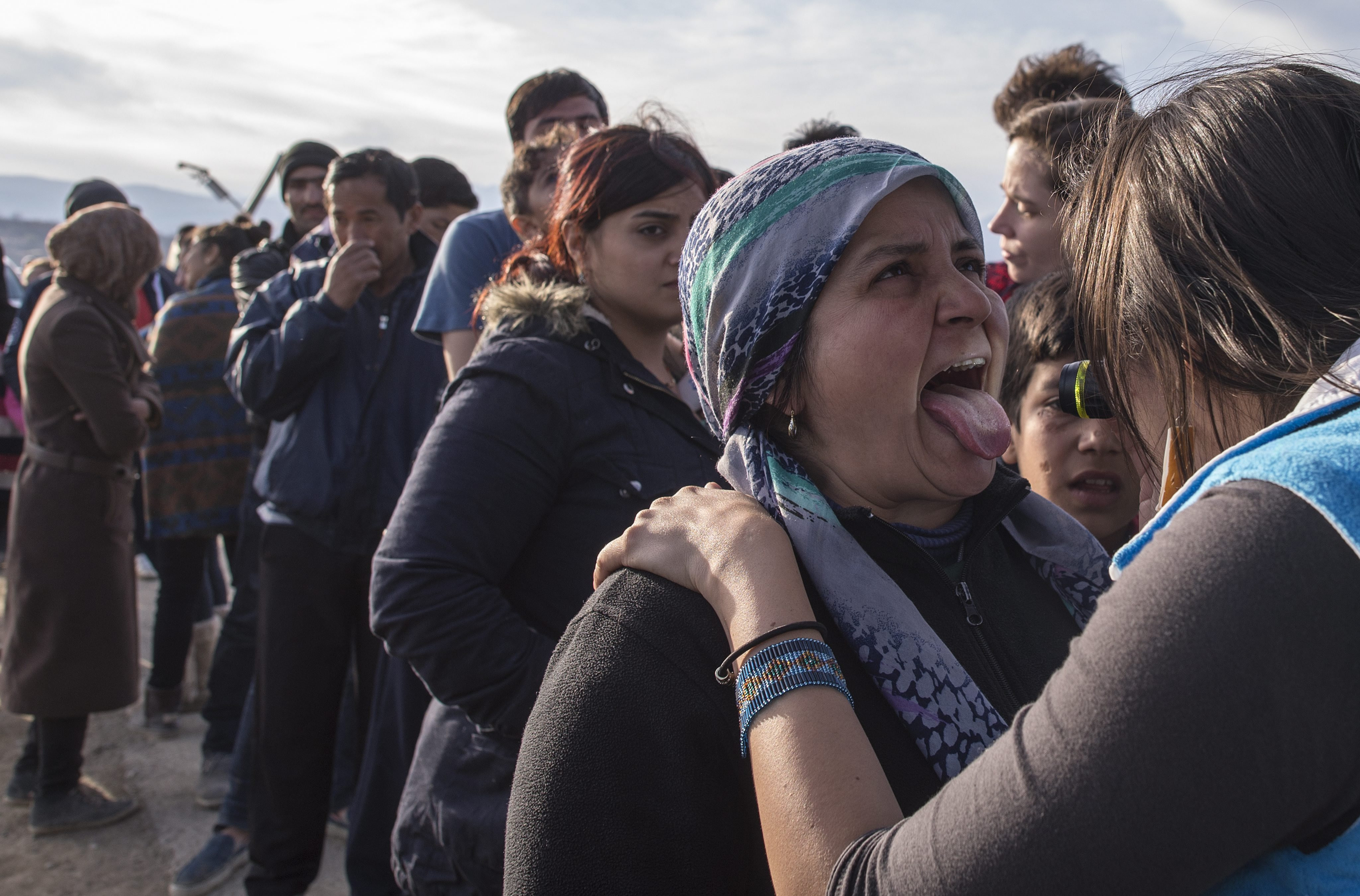 refugiati, granita macedoania - grecia - 5