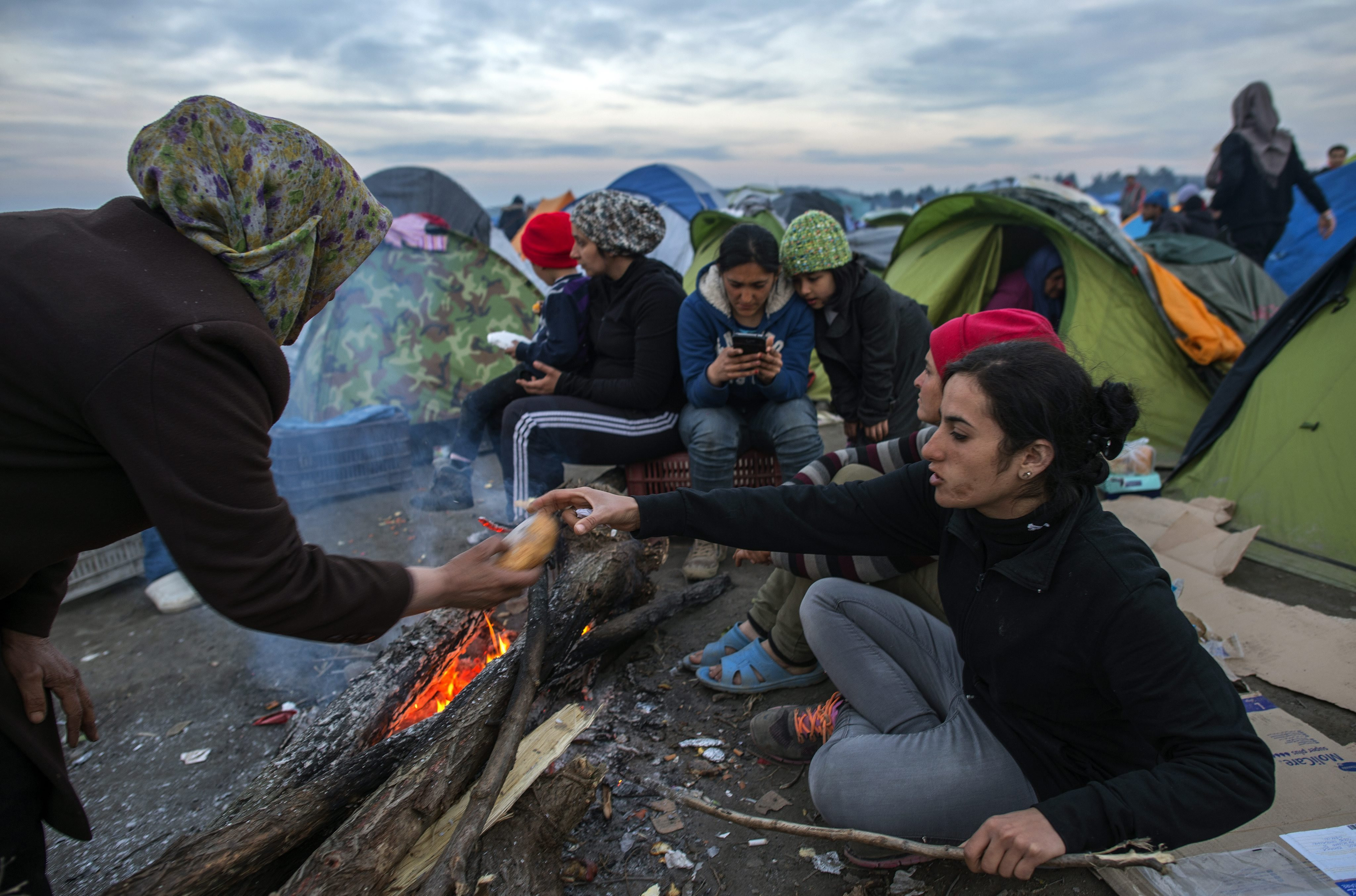 refugiati, granita macedoania - grecia - 7